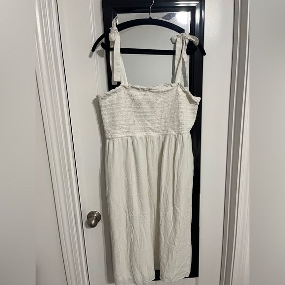 Modcloth Cream Maxi Dress with Tie Straps - Picture 2 of 5